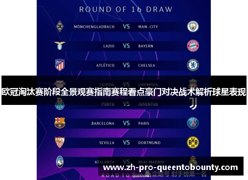 欧冠淘汰赛阶段全景观赛指南赛程看点豪门对决战术解析球星表现 欧冠淘汰赛阶段全景观赛指南赛程看点豪门对决战术解析球星表现